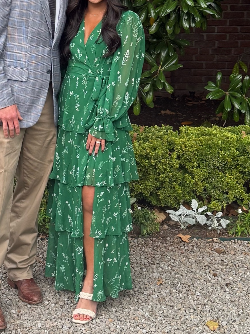 Hutch Long sleeve v-neck wrap maxi dress